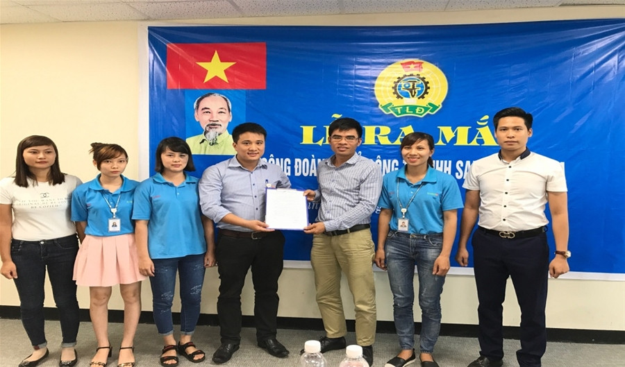 Công ty TNHH Ngũ Kim Kim Sơn Việt Nam thành lập công đoàn cơ sở